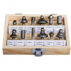 Set 12 freze profilate pentru lemn tija 8 mm HIKOK..